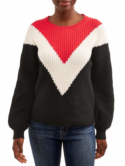 Time and Tru Chevron Shaker Pullover