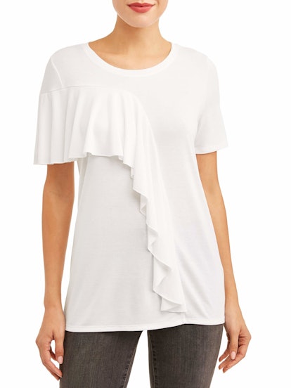 Time and True Short Sleeve Ruffle Top