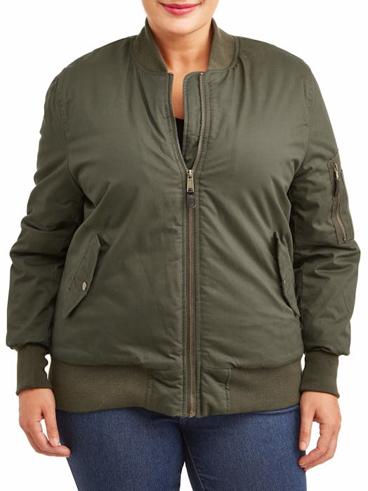 Yoki Plus Size Classic Bomber Jacket