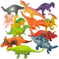 Prextex Realistic Dinosaurs 12-Pack STEM Toy
