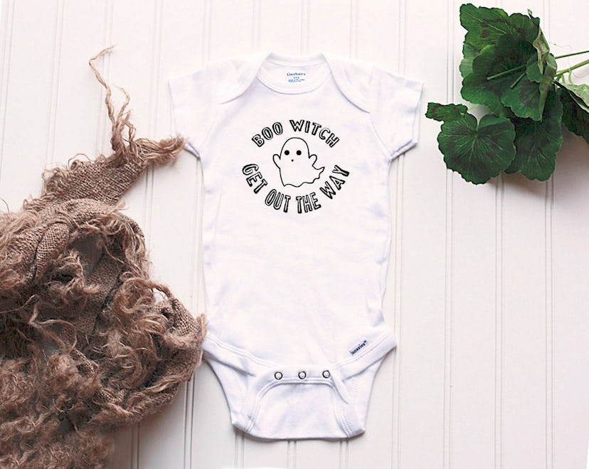 ittybittylaundry Boo Witch Get Out The Way Onesie®