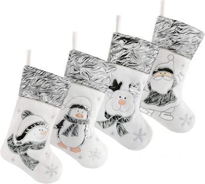 bstaofy traditional silver best christmas stockings