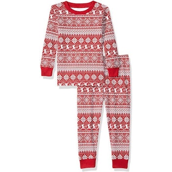 Amazon Essentials Toddler & Baby Red Snowflake Pajamas Set