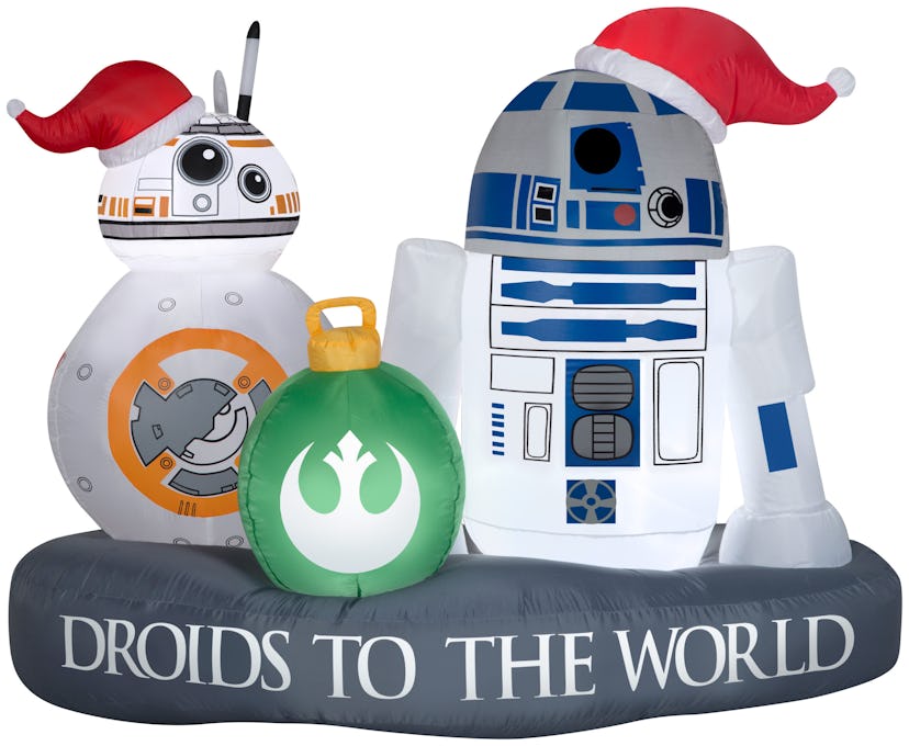 Airblown Inflatable Stylized R2-D2 and BB-8 Droid to the World Scene Star Wars