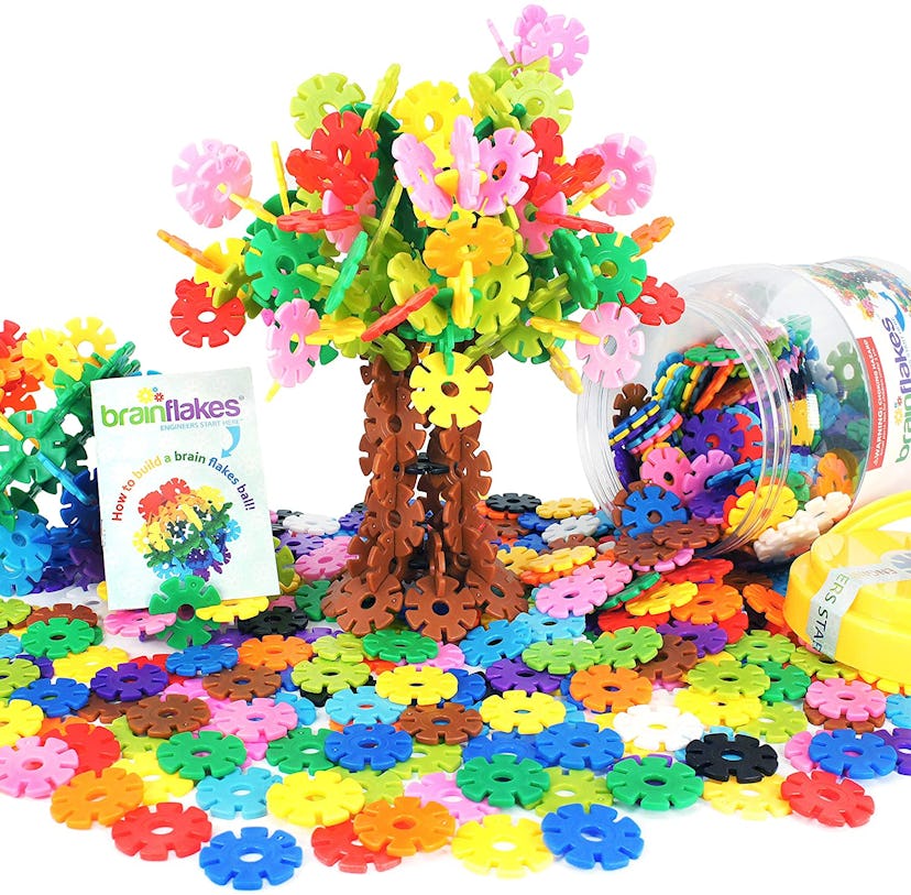 VIAHART Brain Flakes 500 Piece Interlocking Plastic Disc Set