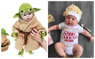 Mom's Crocheted Halloween Costumes Are Both Adorable and Terrifying