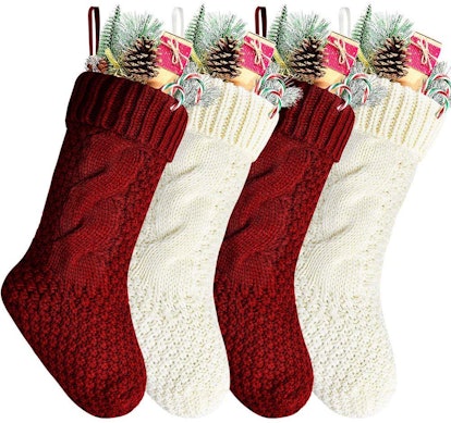 kunyida pack 4 knit best christmas stockings