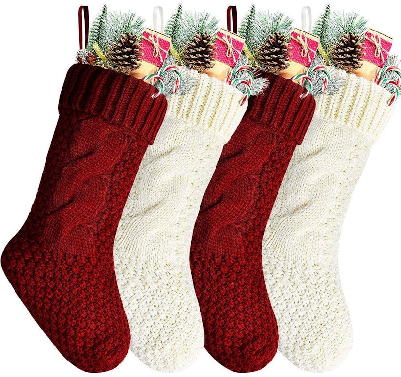 kunyida pack 4 knit best christmas stockings