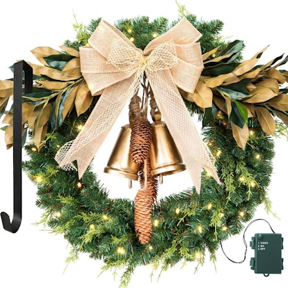 lifefair 24 inch christmas wreath best artificial christmas wreath