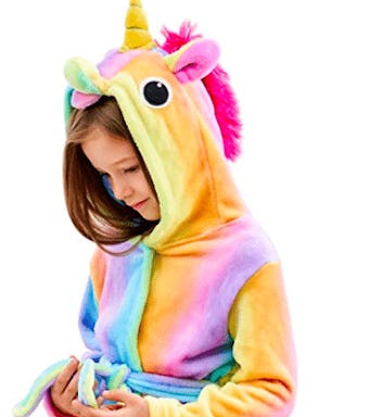 Soft Unicorn Hooded Bathrobe Sleepwear