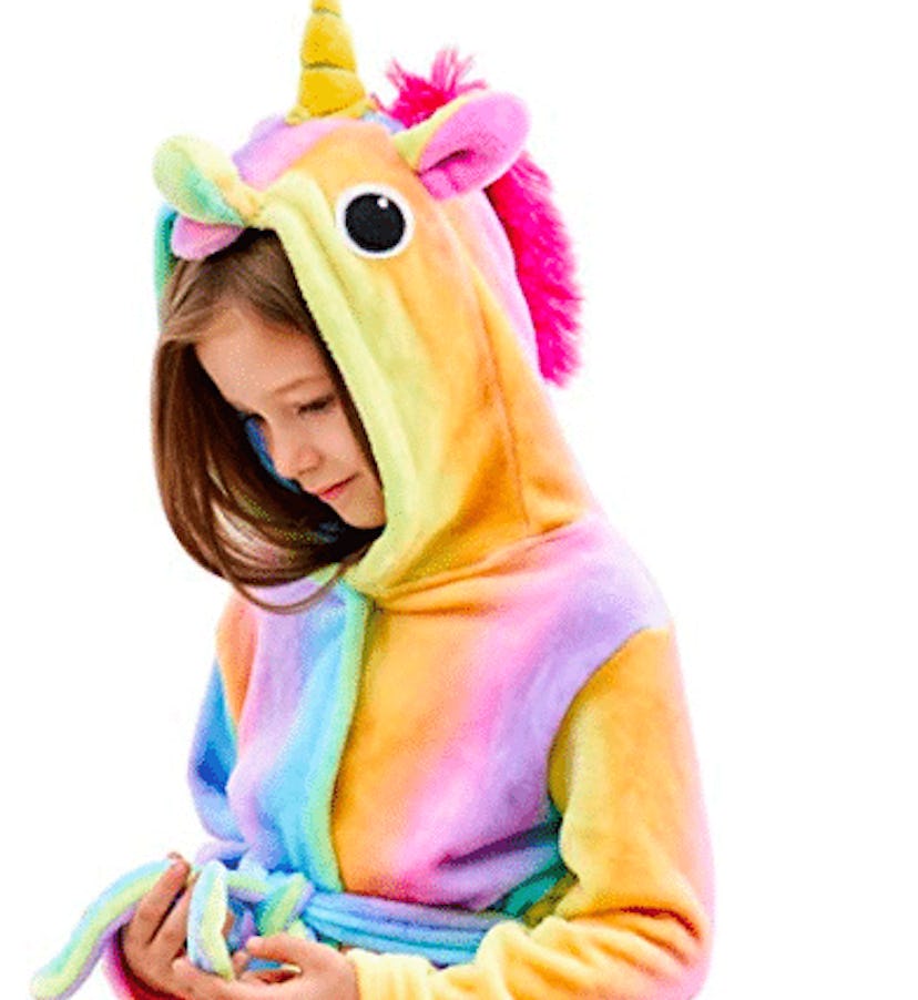 Soft Unicorn Hooded Bathrobe Sleepwear