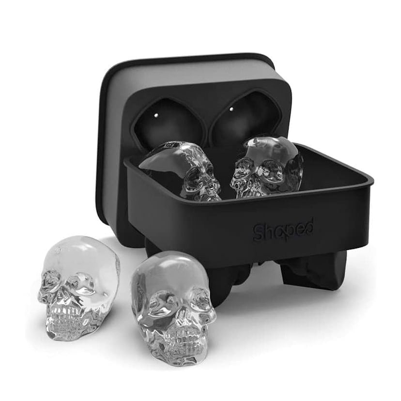 3D Skull Flexible Silicone Ice Cube Mold Tray