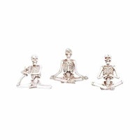 Pacific Giftware PT Yoga Skeletons Statues Set of 3