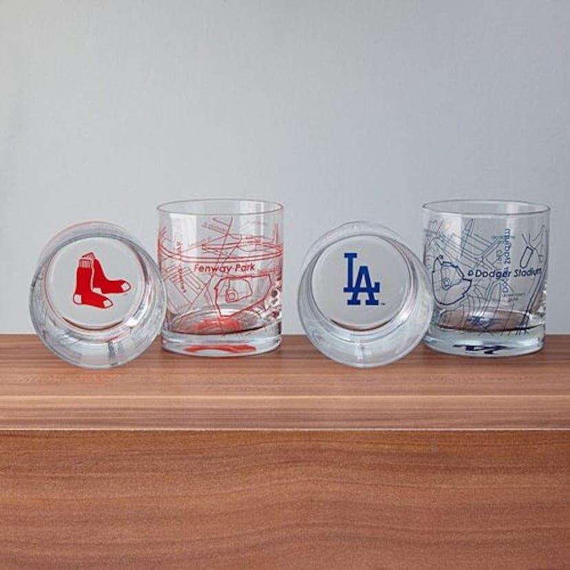 Baseball Park Map Glasses