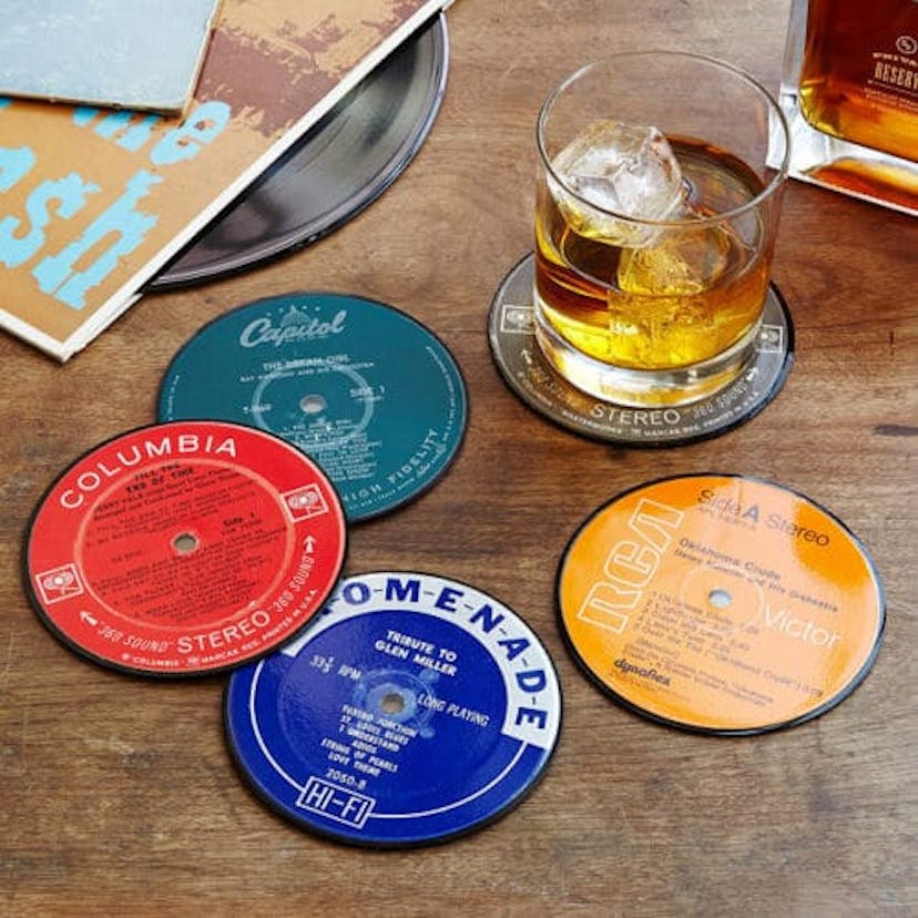 Upcycled Record Coasters