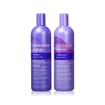Clairol Shimmer Lights Shampoo and Conditioner for Blonde and Silver Hair 