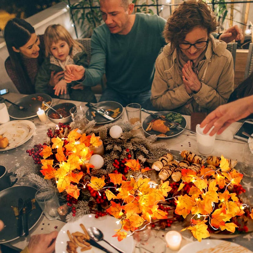 CPPSLEE Thanksgiving Decorations Lighted Fall Garland 