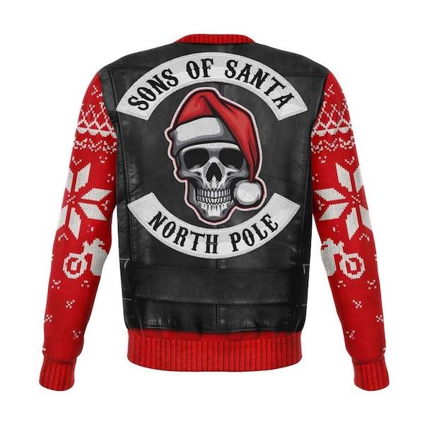 Buy Faux Real Mens 3D PhotoRealistic Ugly Christmas Sweater Long Sleeve  TShirt Tattoo  Suspender Xmas Large Online at desertcartINDIA