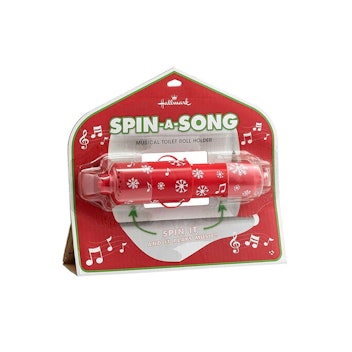 Hallmark Spin-a-Song Musical Toilet Roll Holder, Christmas