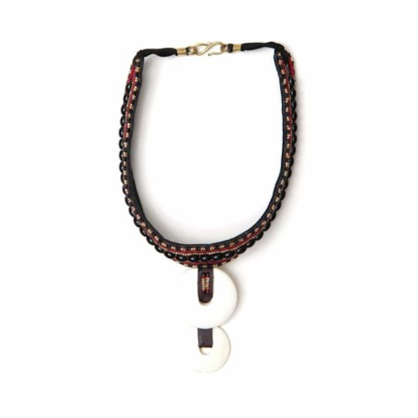 MAIK NYC Double disc Masai choker in black