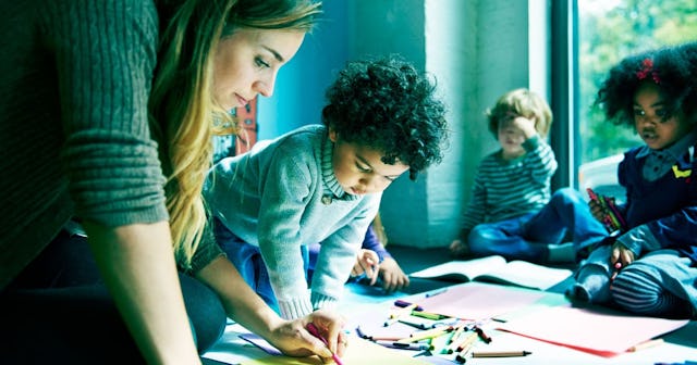 A child in daycare