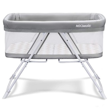 MiClassic All Mesh 2-in-1 Stationary One-Second Fold Travel Crib