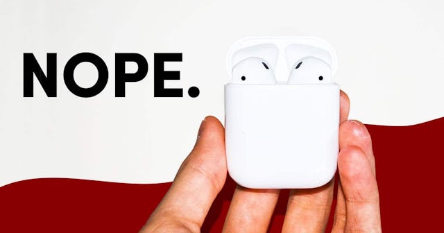 AirPods in their case
