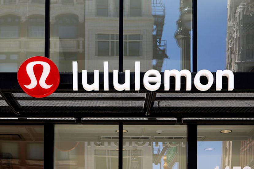 Lululemon logo in front of a store