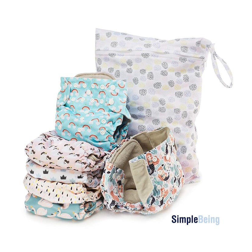 Simple Being Reusable Cloth Diapers With Wash Bag