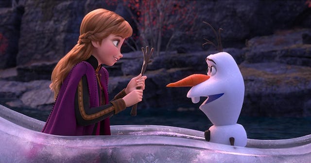 snow and winter jokes, scene from Frozen