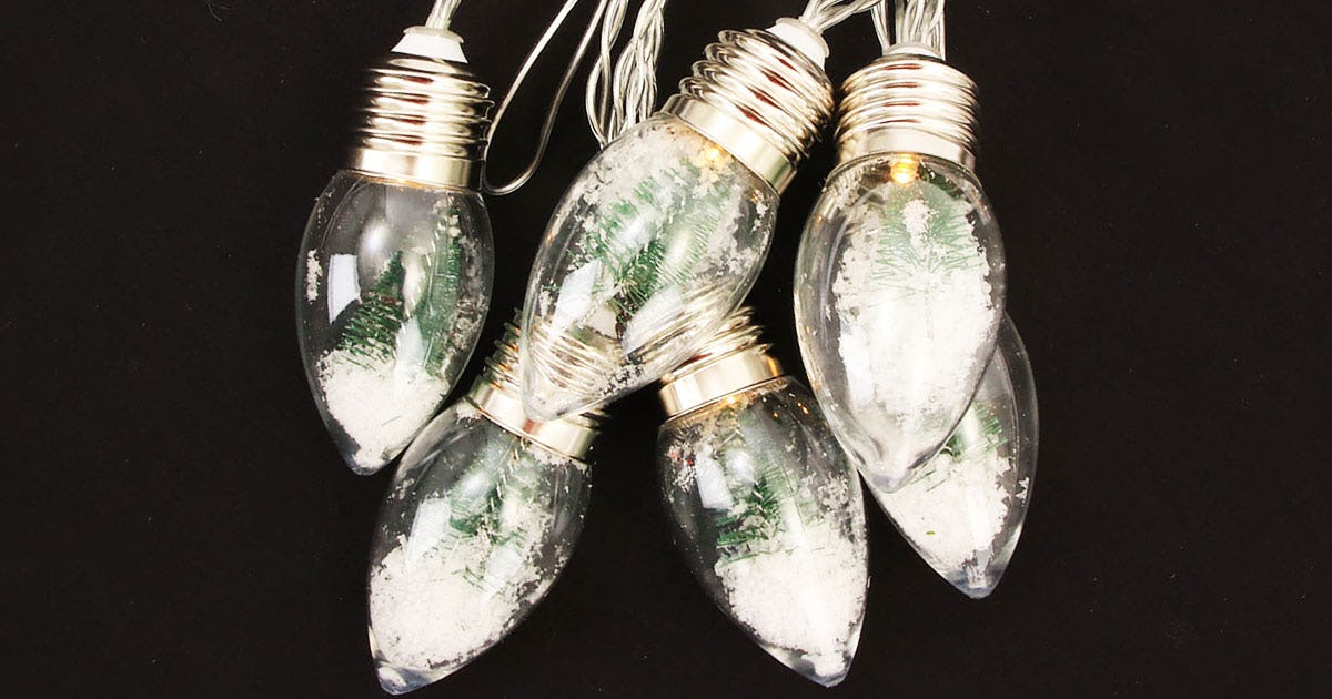 These Target Holiday Lights Have A Snow Globe Scene Inside Each Bulb Target Christmas Lights