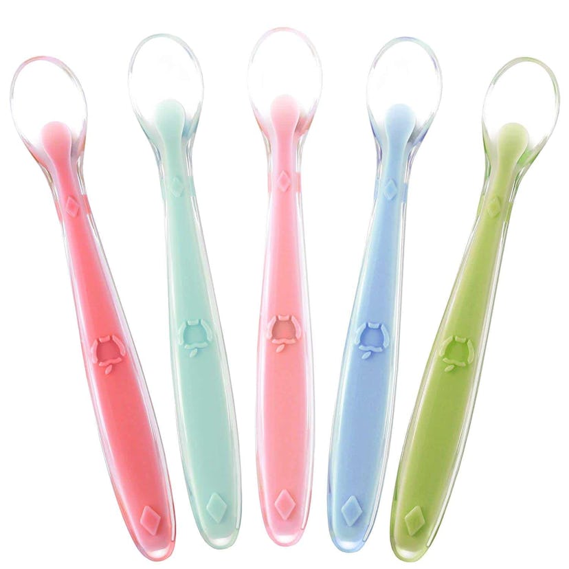 Staright Best First Stage Baby Infant Spoons BPA Free, 5-Pack