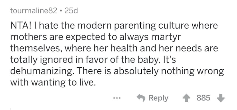 Text about hating the modern parenting