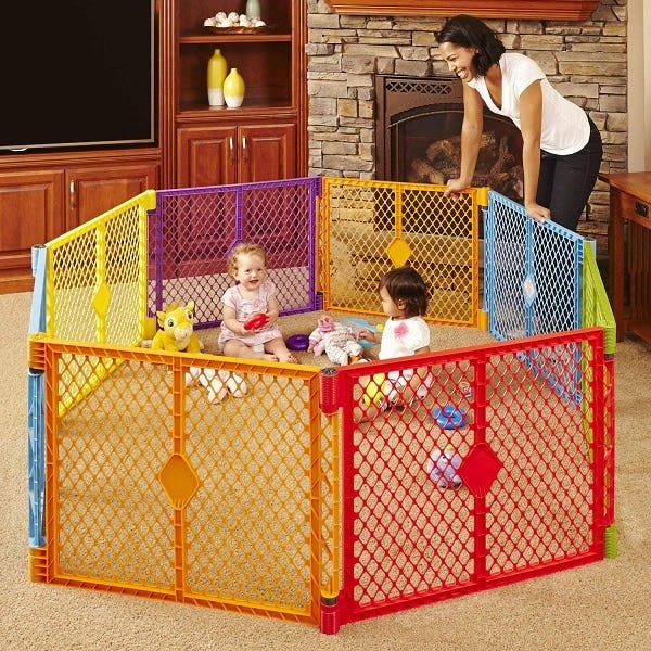 The Best Play Yards Playpens To Keep Your LO Contained Anytime Anywhere   Toddleroo 8 Panel Play Yard 