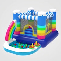 MEIOUKA Kids Inflatable Bounce Houses Jumper With Blower Small Ball Pit