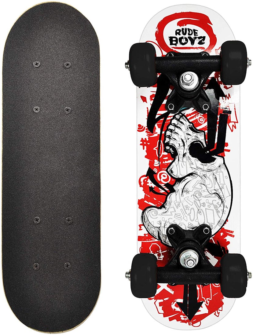 RudeBoyz 17 Inch Mini Wooden Cruiser Graphic Beginner Kids Skateboard