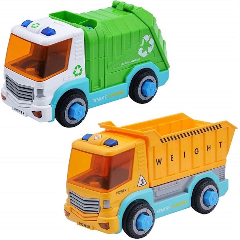 JOYIN Remote Control STEM Construction and Garbage Truck