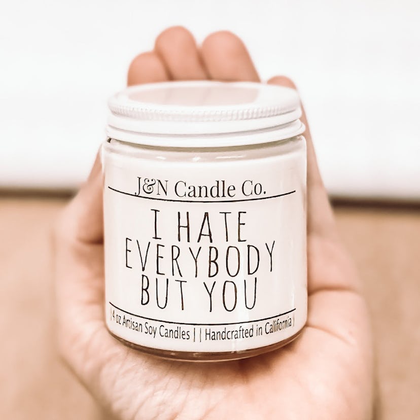 JNCandleCO. 'I Hate Everybody But You' Candle