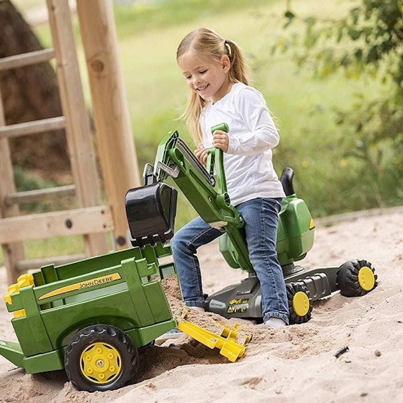 Rolly John Deere Ride-On Excavator Shovel & Digger