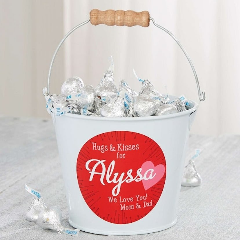 Hugs & Kisses Personalized Mini Treat Bucket