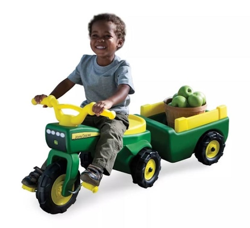 John Deere Trike & Wagon Set