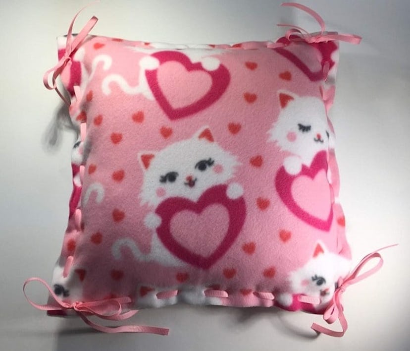 Make Your Own Valentines Fleece Pillow
