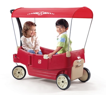 Step2 All Around Canopy Wagon Red Kids Wagon with Canopy