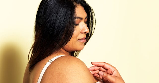 An Open Letter To My Hormones And Anyone In My Vicinity: woman in bra looking off