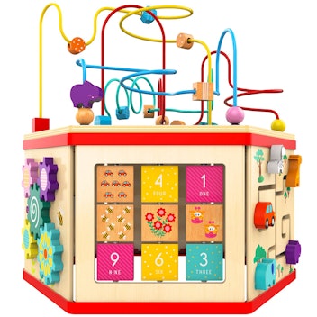 Wooden Activity Cube by Top Bright