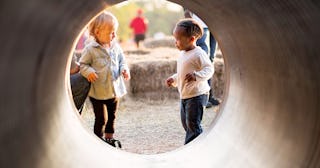 A Trip To The Park Reminded Me That My Black Children Aren't Safe: Kids playing in a tunnel