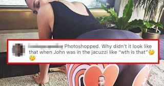 Chrissy Teigen Roasts Idiot Who Suggests Her Butt Is Photoshopped: Chrissy Teigen bending over