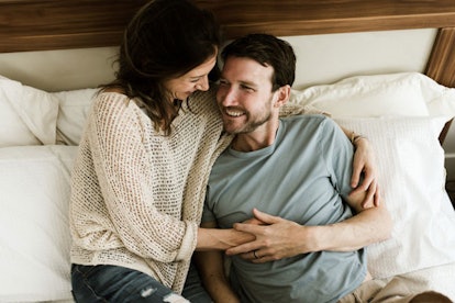 Dating Is Even More Complicated As A Widow: man and woman cuddling in bed