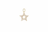 EF Collection 14K Gold and Diamond Star Earring Charm