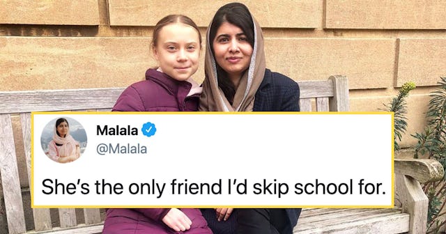 Greta Thunberg Meeting Malala Yousafzai
